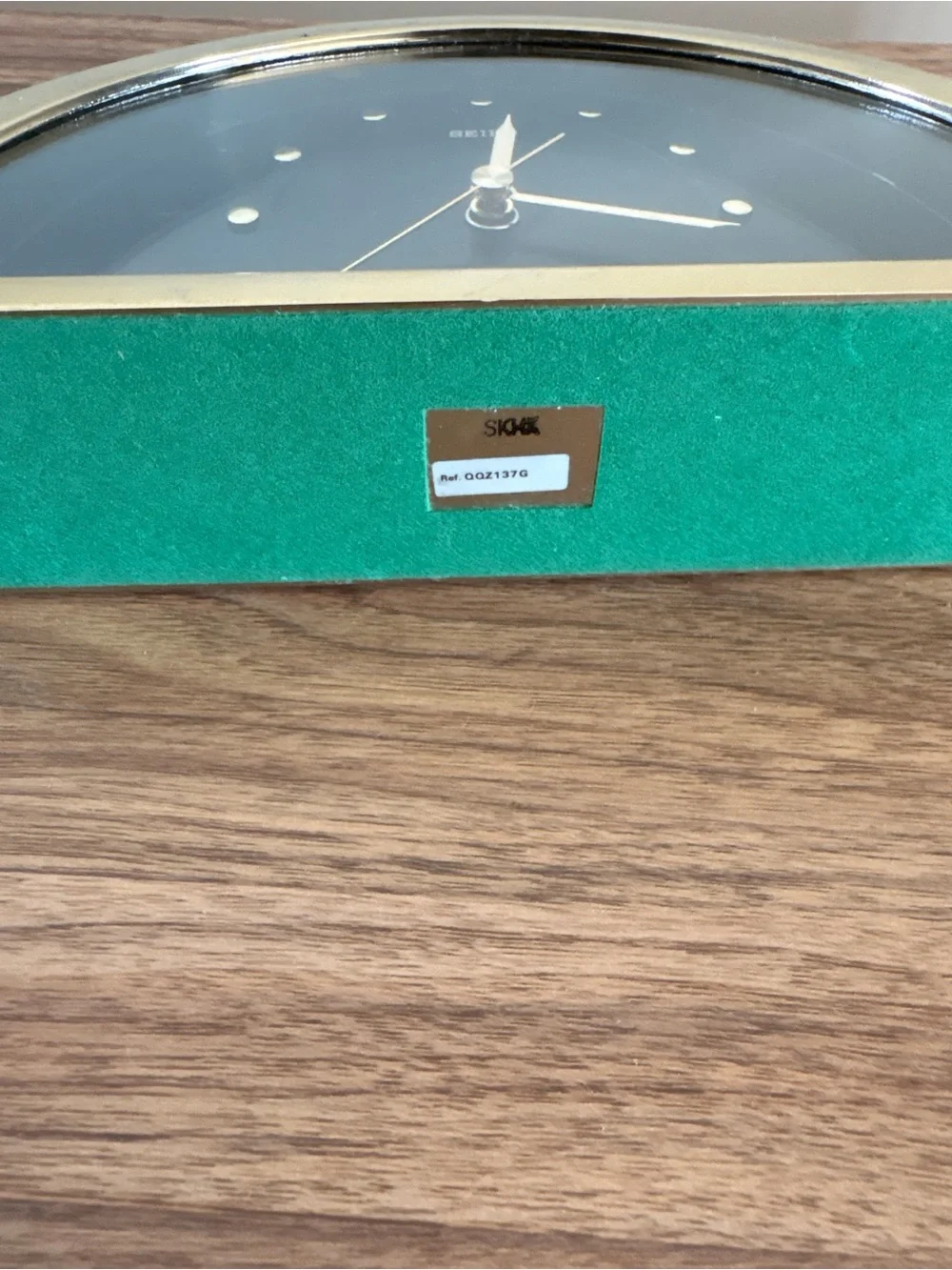 Seiko Gold and Black Arch Mantel Clock